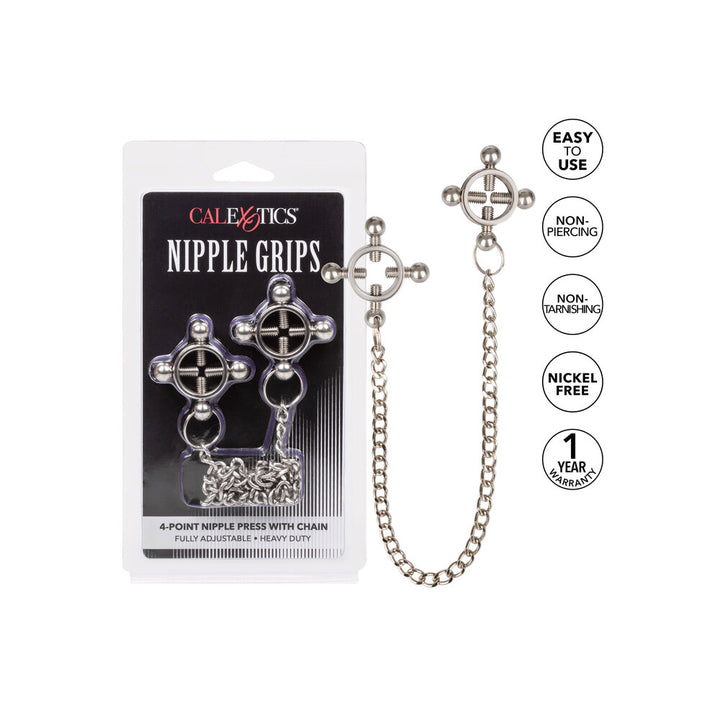 Nipple Grips 4 Point Nipple Press With Chain by California Exotic