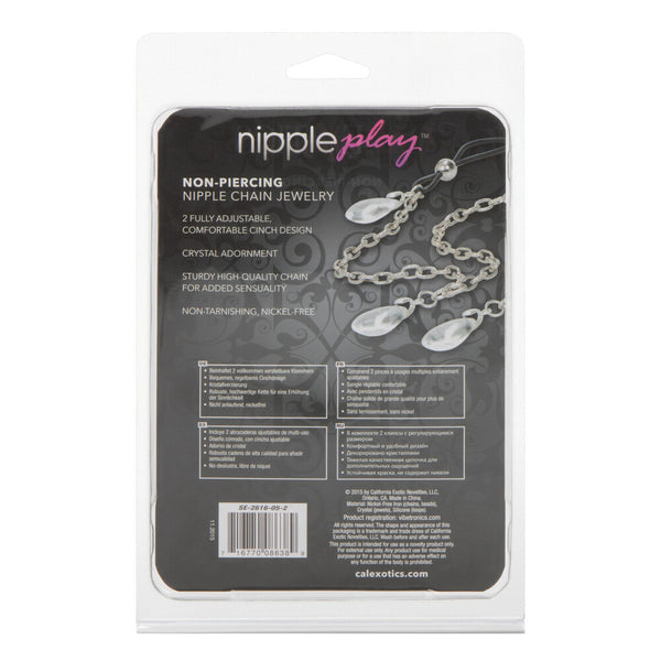 Nipple Play Non Piercing Nipple Chain Jewellery  Crystal by California Exotic