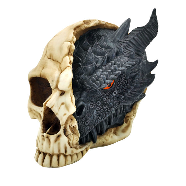 Shadows of Darkness Dragon - Black Dragon in Skull Large SK386-0