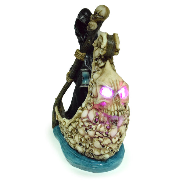 Decorative LED Ornament - The Reaper Boat of Skulls SK387-0