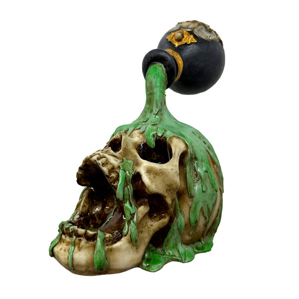 Decorative Ornament - Screaming Skull with Green Potion SK403-0