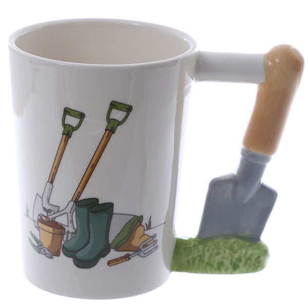 Novelty Ceramic Trowel Shaped Handle Garden Mug SMUG103-0