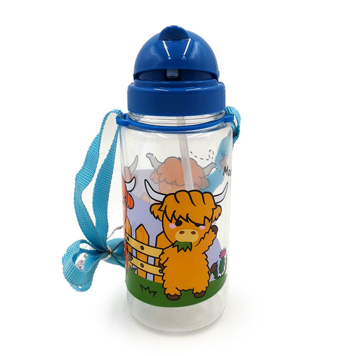 Children's Shatterproof Water Bottle 450ml - Adoramals Highland Coo SPBOT06 by Puckator