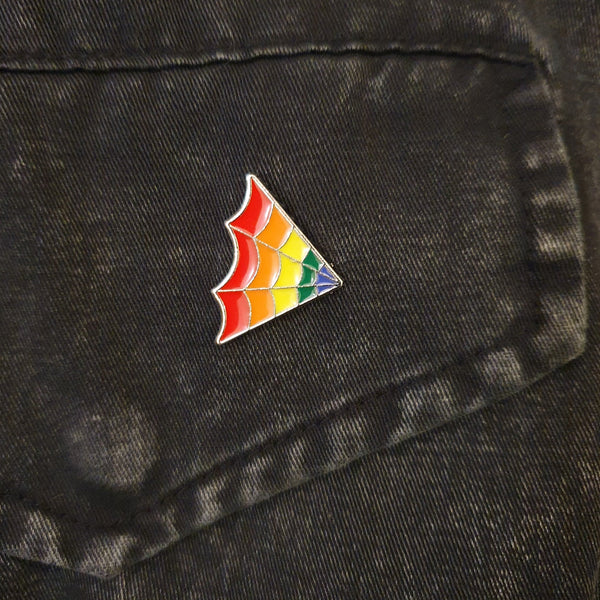 Spider Web Pride Pin Badge-0