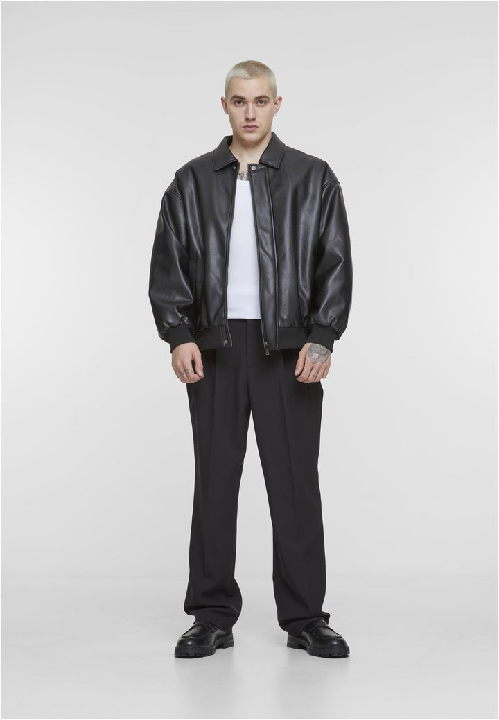 Synthetic Leather Blouson-4