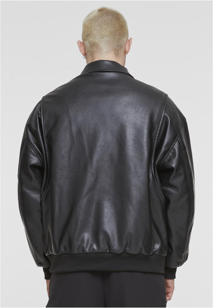 Synthetic Leather Blouson-3