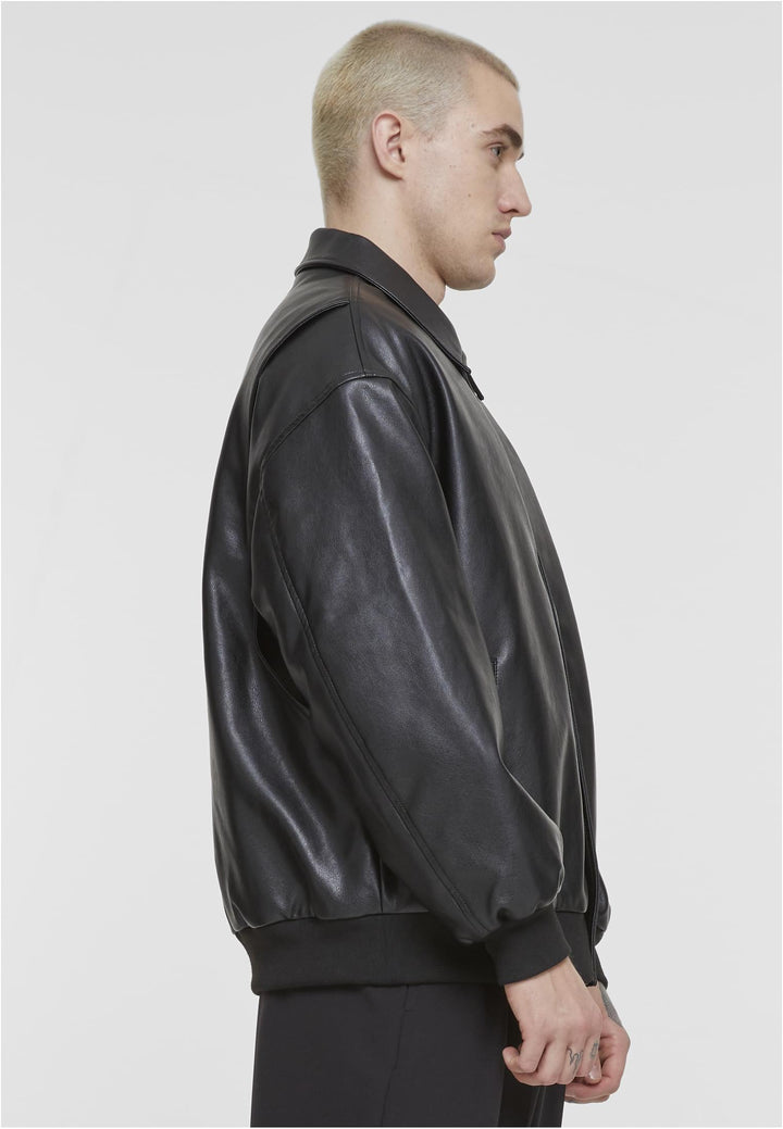 Synthetic Leather Blouson-2