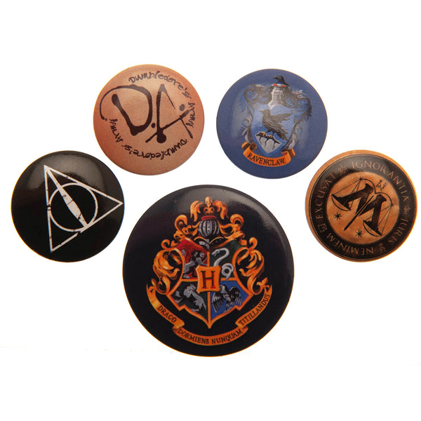 Harry Potter Hogwarts Button Badge Set