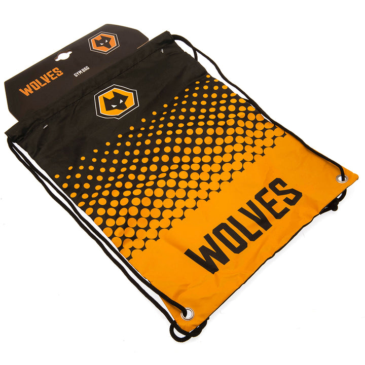 Wolverhampton Wanderers FC Fade Gym Bag by Football>Premier League>Wolverhampton Wanderers FC