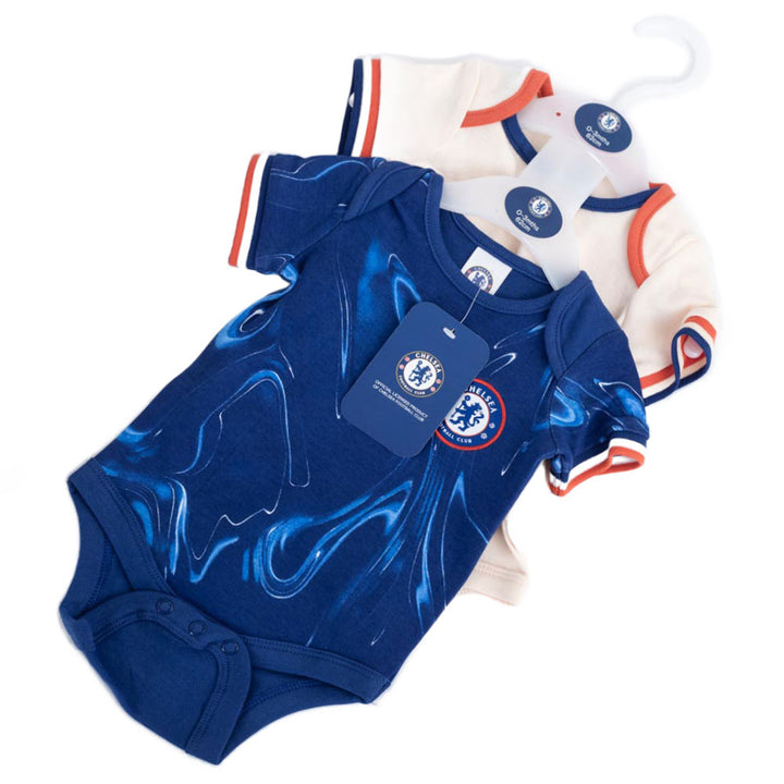 Chelsea FC 2024/25 Season 2 Pack Bodysuit 3-6 Mths by Football>Premier League>Chelsea FC