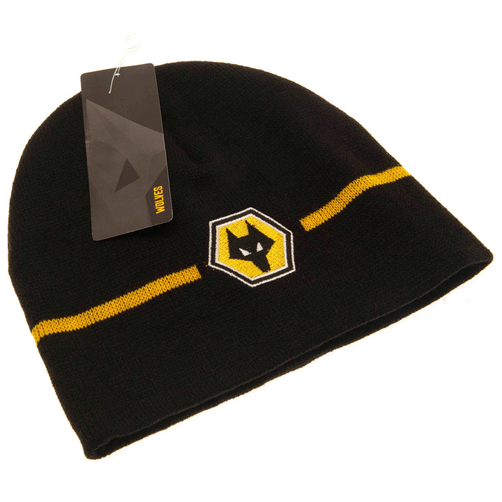 Wolverhampton Wanderers FC Stripe Beanie by Football>Premier League>Wolverhampton Wanderers FC