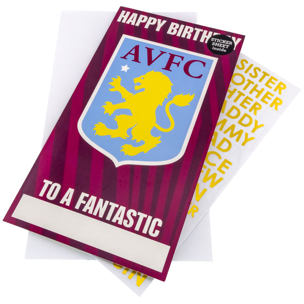 Aston Villa FC Personalised Birthday Card by Aston Villa FC