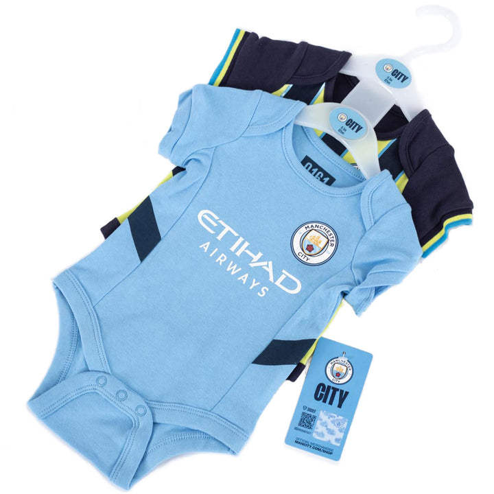 Manchester City FC 24/25 Season 2 Pack Bodysuit 6-9 Mths by Football>Premier League>Manchester City FC