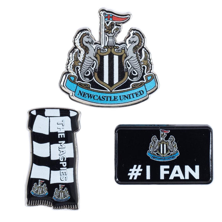 Newcastle United FC 3pc Badge Set by Football>Premier League>Newcastle United FC