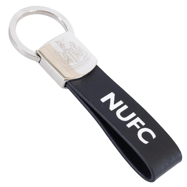 Newcastle United FC Leather Strap Keyring by Football>Premier League>Newcastle United FC