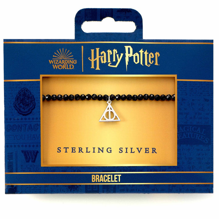 Harry Potter Stone Bracelet With Sterling Silver Charm Deathly Hallows by Harry Potter