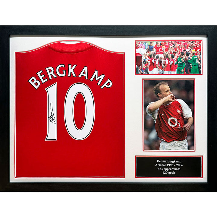 Arsenal FC Bergkamp Signed Shirt (Framed) by Football>Premier League>Arsenal FC