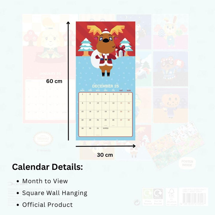 Animal Crossing Square Calendar 2025 by Animal Crossing