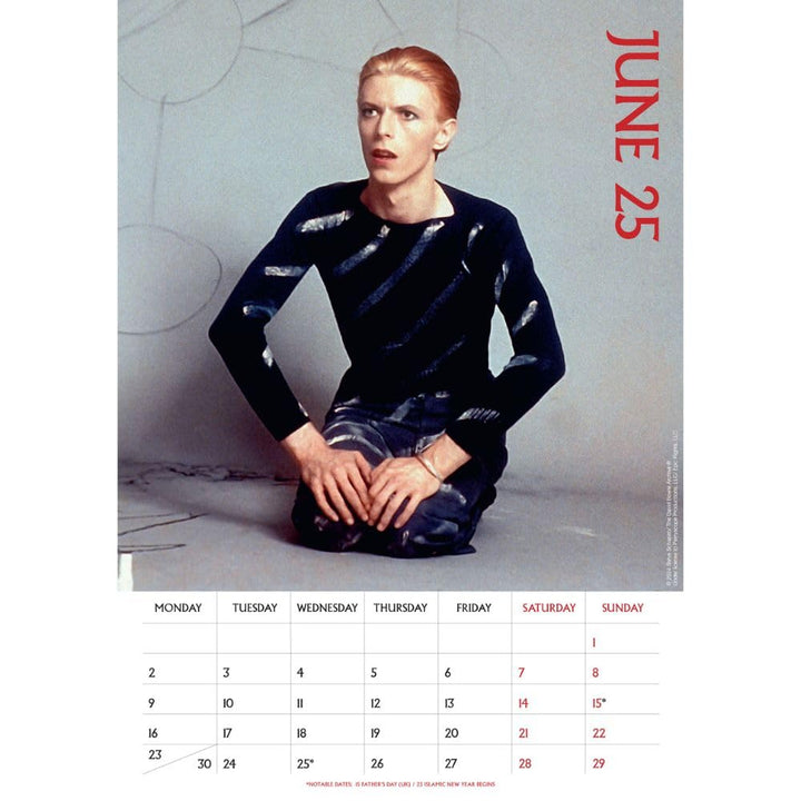 David Bowie A3 Calendar 2025 by Entertainment>Music>David Bowie