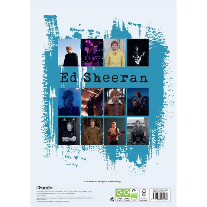 Ed Sheeran A3 Calendar 2025 by Entertainment>Music>Ed Sheeran