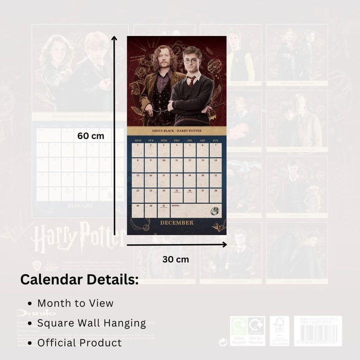 Harry Potter Square Calendar 2025 by Entertainment>Movies>Harry Potter