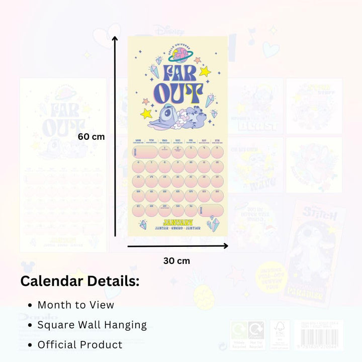 Lilo & Stitch Square Calendar 2025 by Entertainment>Movies>Lilo & Stitch