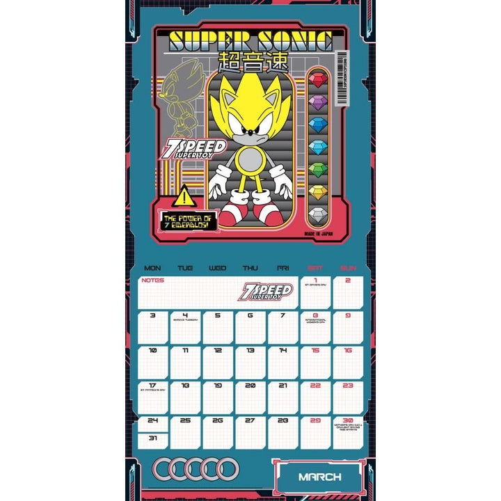 Sonic The Hedgehog Square Calendar 2025 by Entertainment>Gaming>Sonic The Hedgehog