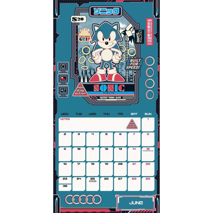 Sonic The Hedgehog Square Calendar 2025 by Entertainment>Gaming>Sonic The Hedgehog