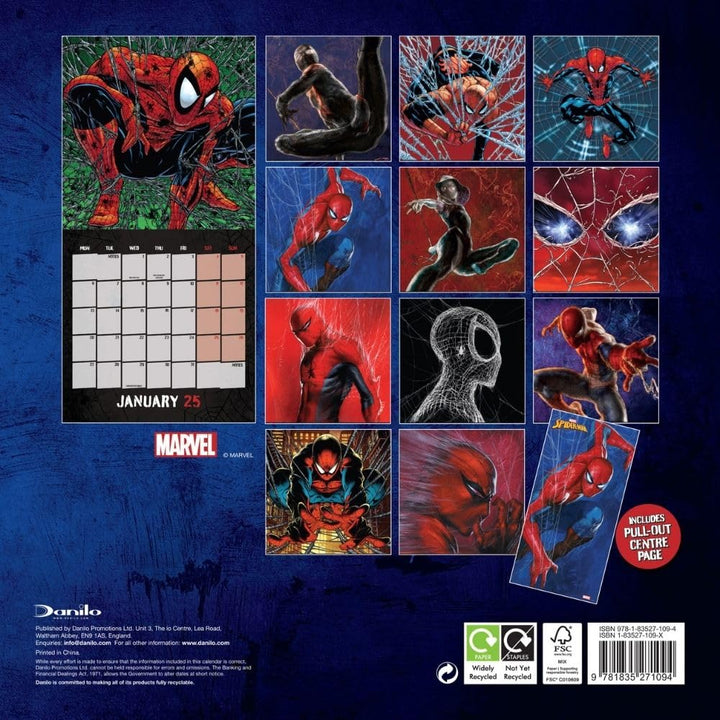 Spider-Man Square Calendar 2025 by Entertainment>Movies>Spider-Man