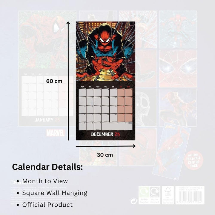 Spider-Man Square Calendar 2025 by Entertainment>Movies>Spider-Man