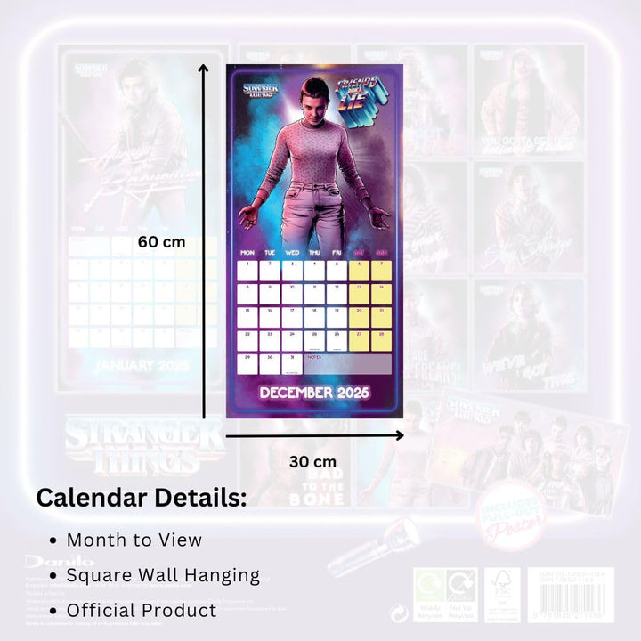 Stranger Things Square Calendar 2025 by Entertainment>TV Series>Stranger Things