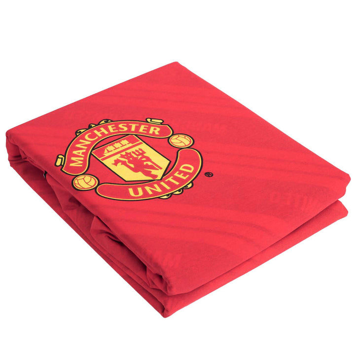 Manchester United FC Core Stripe Double Duvet Set by Football>Premier League>Manchester United FC