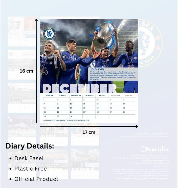 Chelsea FC Desktop Calendar 2025 by Football>Premier League>Chelsea FC