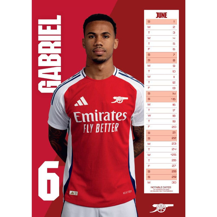 Arsenal FC A3 Calendar 2025 by Football>Premier League>Arsenal FC