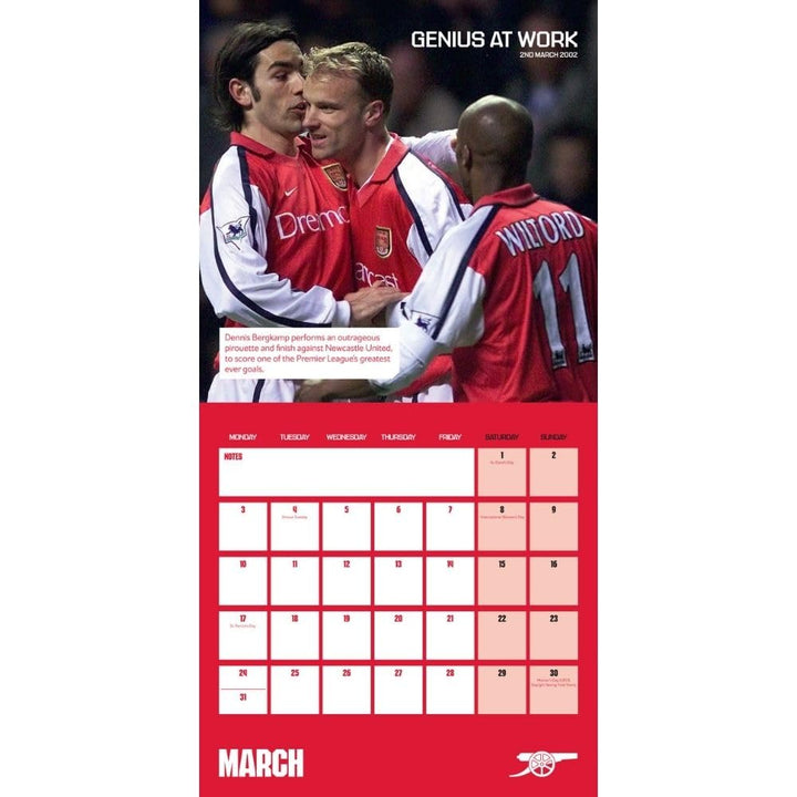 Arsenal FC Legends Square Calendar 2025 by Football>Premier League>Arsenal FC