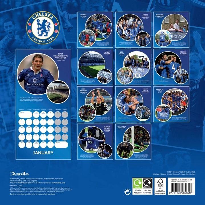 Chelsea FC Legends Square Calendar 2025 by Football>Premier League>Chelsea FC