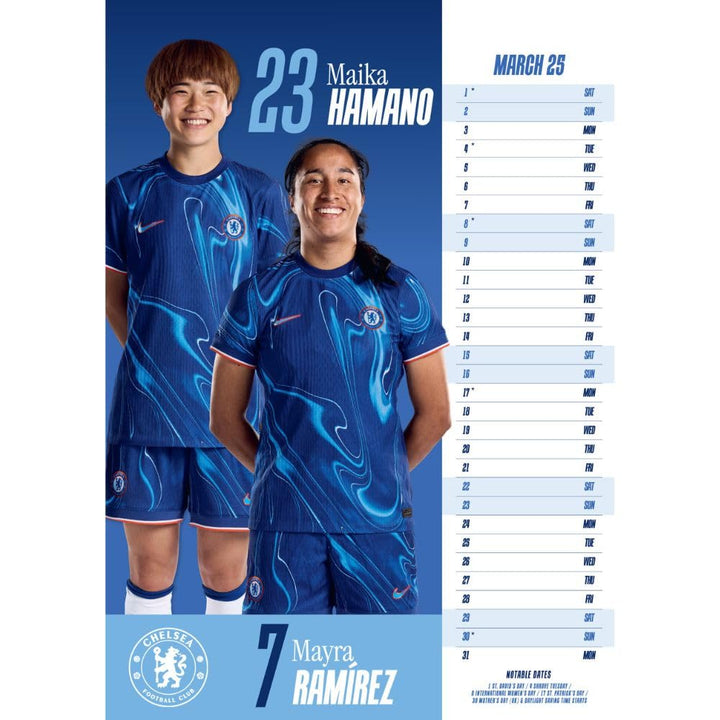 Chelsea WFC A3 Calendar 2025 by Football>Premier League>Chelsea FC