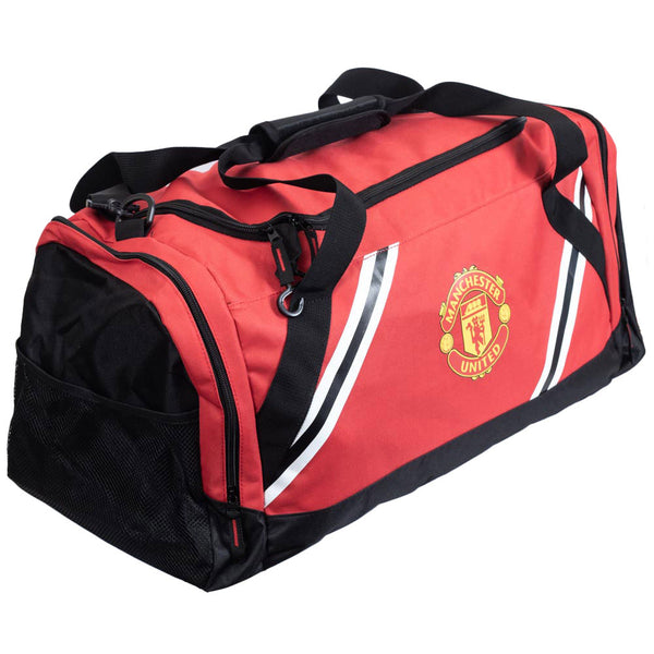 Manchester United FC Core Stripe Holdall by Football>Premier League>Manchester United FC