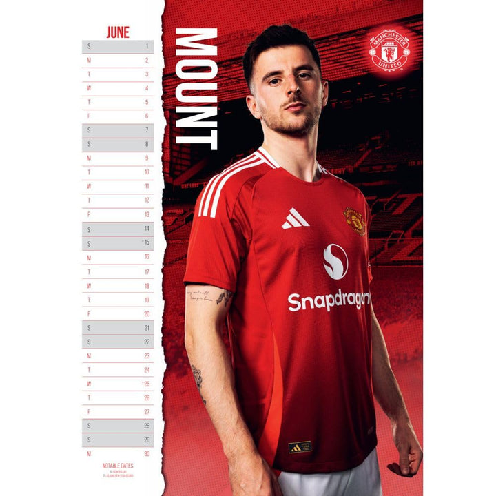 Manchester United FC A3 Calendar 2025 by Football>Premier League>Manchester United FC