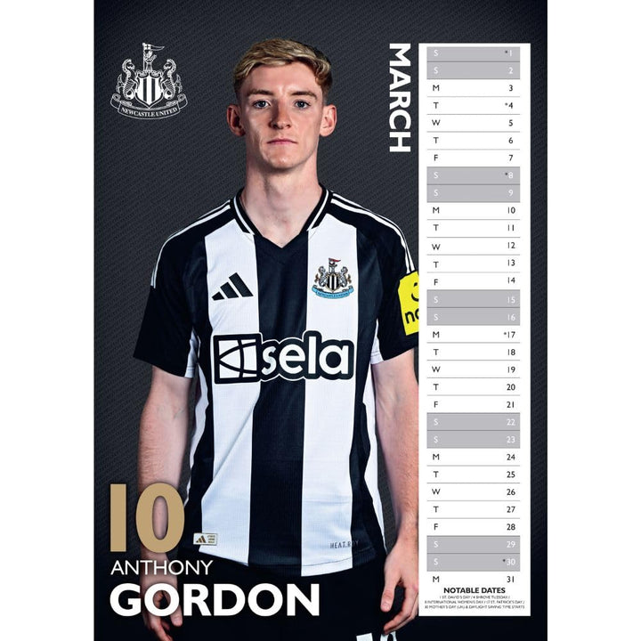 Newcastle United FC A3 Calendar 2025 by Football>Premier League>Newcastle United FC