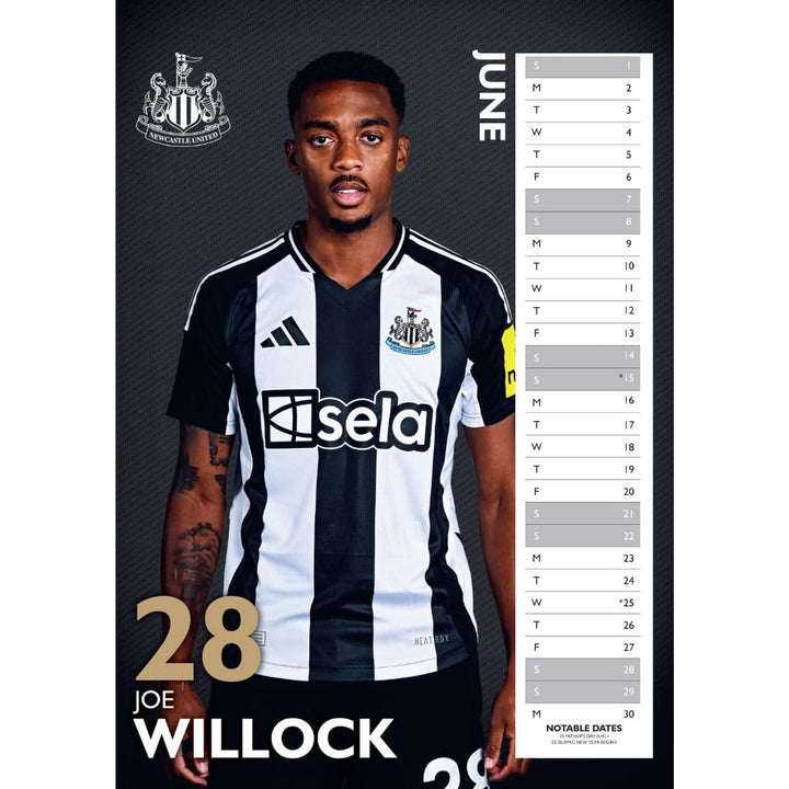 Newcastle United FC A3 Calendar 2025 by Football>Premier League>Newcastle United FC