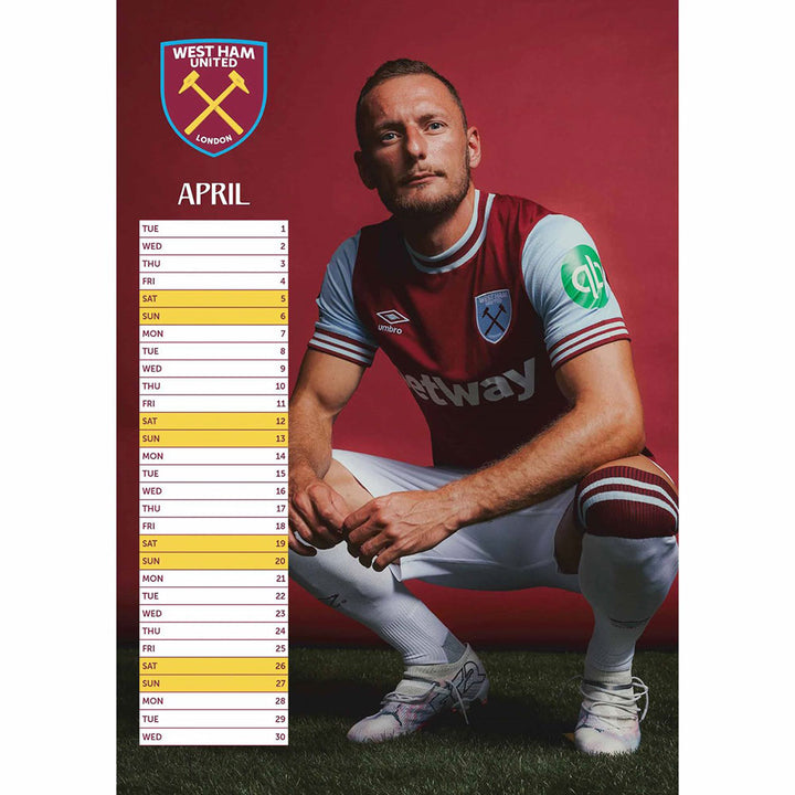 West Ham United FC A3 Calendar 2025 by Football>Premier League>West Ham United FC