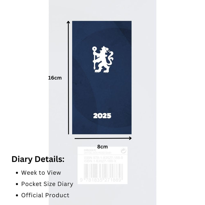 Chelsea FC Slim Diary 2025 by Football>Premier League>Chelsea FC