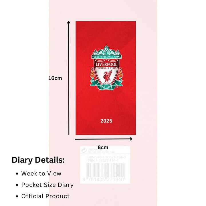 Liverpool FC Slim Diary 2025 by Football>Premier League>Liverpool FC