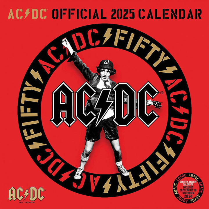 AC/DC Square Calendar 2025 by Entertainment>Music>AC/DC|Entertainment>Music>Taylor Swift