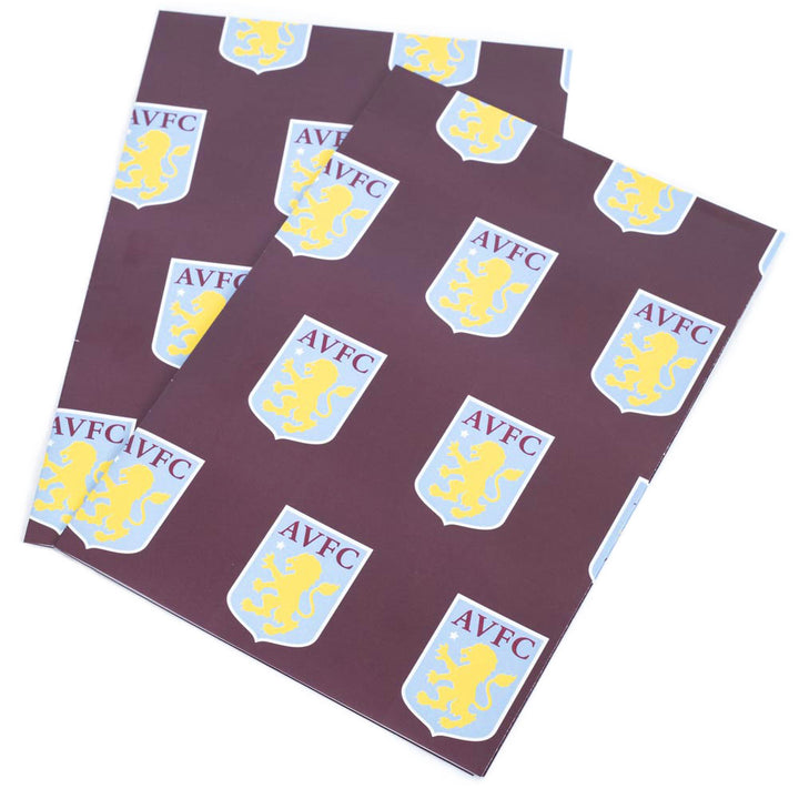 Aston Villa FC Text Gift Wrap by Football>Premier League>Aston Villa FC