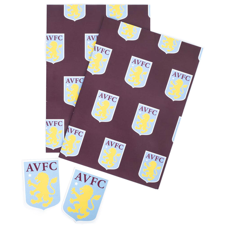 Aston Villa FC Text Gift Wrap by Football>Premier League>Aston Villa FC