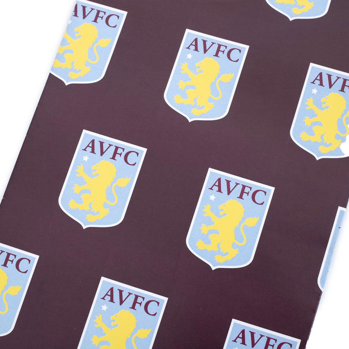 Aston Villa FC Text Gift Wrap by Football>Premier League>Aston Villa FC