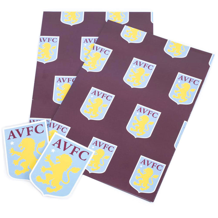 Aston Villa FC Text Gift Wrap by Football>Premier League>Aston Villa FC