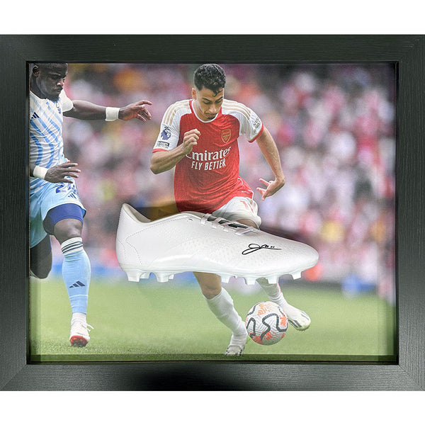 Arsenal FC Martinelli Signed Boot (Framed) by Arsenal FC